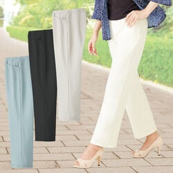 夏に嬉しいスタイリッシュドライセミワイドパンツ
