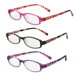 華やかなバラ柄シニアグラス