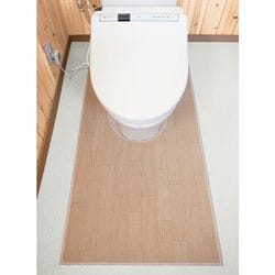 拭ける！木目調トイレマット