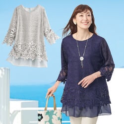 レース使いエレガントチュニック