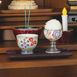 有田焼湯呑・仏器セット（台付）