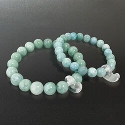 水晶勾玉糸魚川翡翠ブレス(男性用): メンズファッション／はぴねすくらぶ