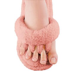 ふんわりパイルの低反発5本指スリッパ