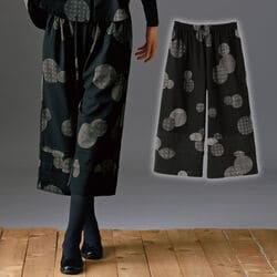 吉祥輪紋楽々ワイドパンツ