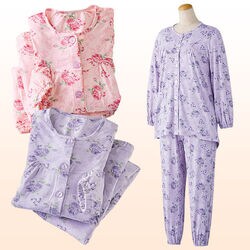 大きめボタンストレッチパジャマ