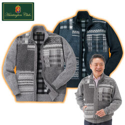 ハンティントン・クラブ 裏フリースニットブルゾン