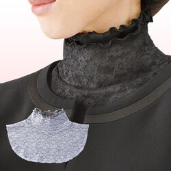 首元綺麗あったかレースネックカバー