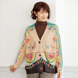 カラフルプリントカーディガン