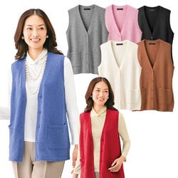 毛100シンプルベスト