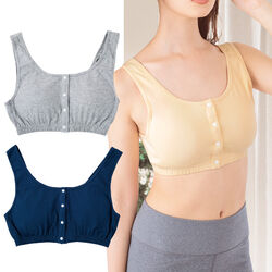 綿混こだわりの前あきブラ3色組