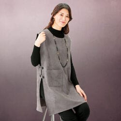 スエード調ロングベストアンサンブル