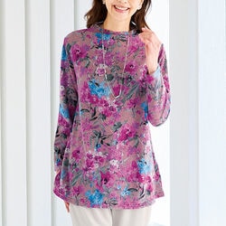 華やかプリント起毛チュニック