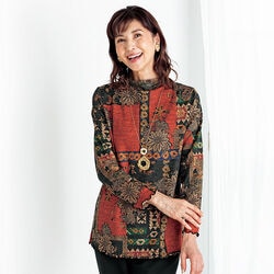 プリントメロウ使い裏起毛プルオーバー