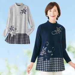 花モチーフあったかチュニック