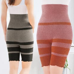 おなか太もも温かぬくもこ五分丈パンツ2色組