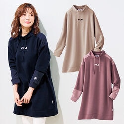 フィラ 異素材使いハイネックチュニック