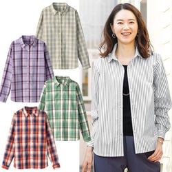 デイリーコットン先染めシャツ