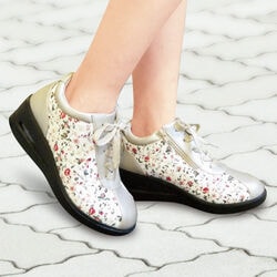 脱ぎ履きらくらくサイドファスナーシューズ