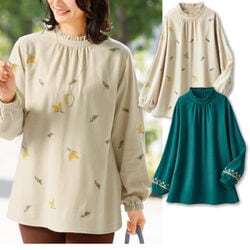 花束みたいな刺しゅうブラウス2色組