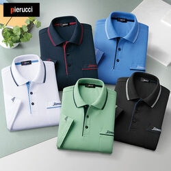 ピエルッチ カジュアル7分袖ポロシャツ5色組