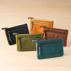 栃木レザー 全面牛革ミニウォレット