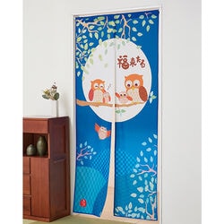 夜空とフクロウのれん