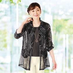 幾何柄ブラウスジャケット