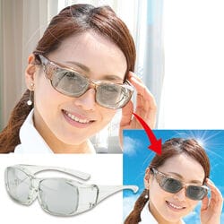 偏光調光アイケアオーバーグラス