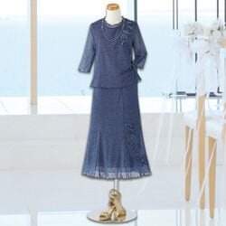 コード刺しゅう使い上品セットアップ