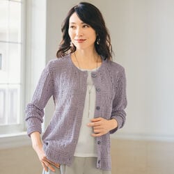 透かし編みカーディガン