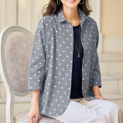 ドットプリントブラウスジャケット