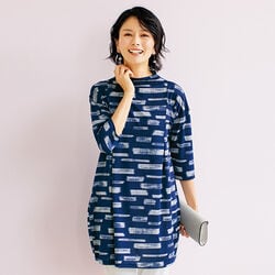 かすれボーダーチュニック