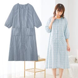 綿100%さらっと楽ちんホームワンピース