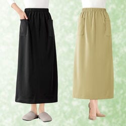 のびのびはっ水ロングスカート