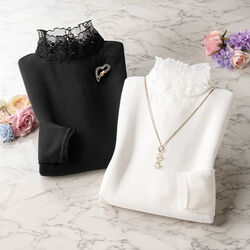 首元美人のひんやりプルオーバー2色組