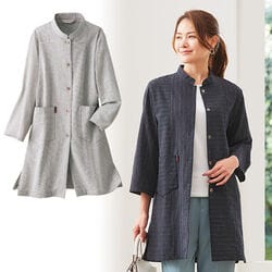 日本製久留米織綿100%シャツジャケット