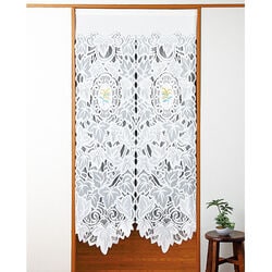 ミモザ刺しゅうのれん