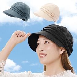 長つばドレープキャスケット