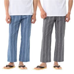 日本製高島ちぢみストレートパンツ