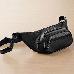 牛革ウエストバッグ