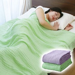 水洗い三重ガーゼくしゅくしゅケット