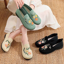 花刺しゅうふんわりスリッポン