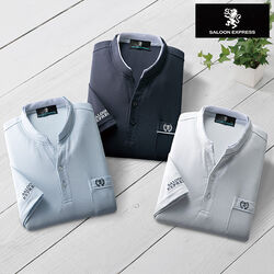 サルーン・エクスプレス ワッフル5分袖シャツ3色組