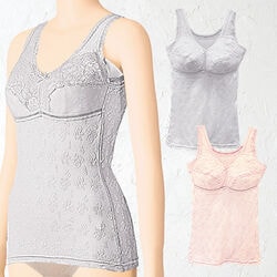 ジャガードカップ付インナー2色組