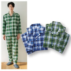綿100％チェック柄パジャマ
