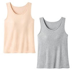 綿100わたしサイズのブラタンクトップ2色組