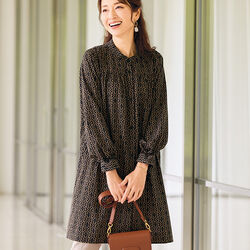 ヨーク切替プリントシャツチュニック