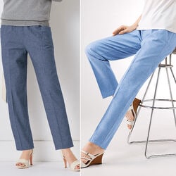 備後産デニムイージーパンツ2色組