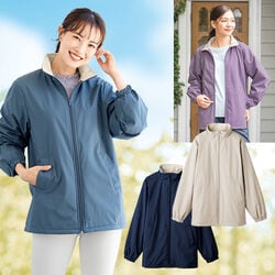暖か裏フリースはっ水ブルゾン