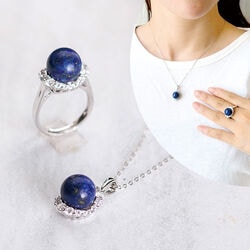ラピスラズリペンダント&リングセット